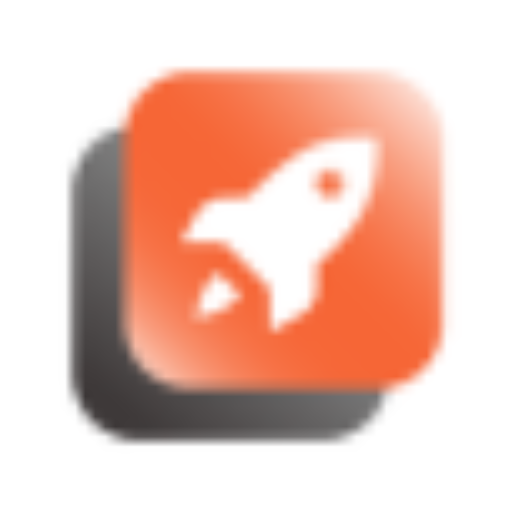 XcelerMedia agency logo with white rocket icon on orange gradient background